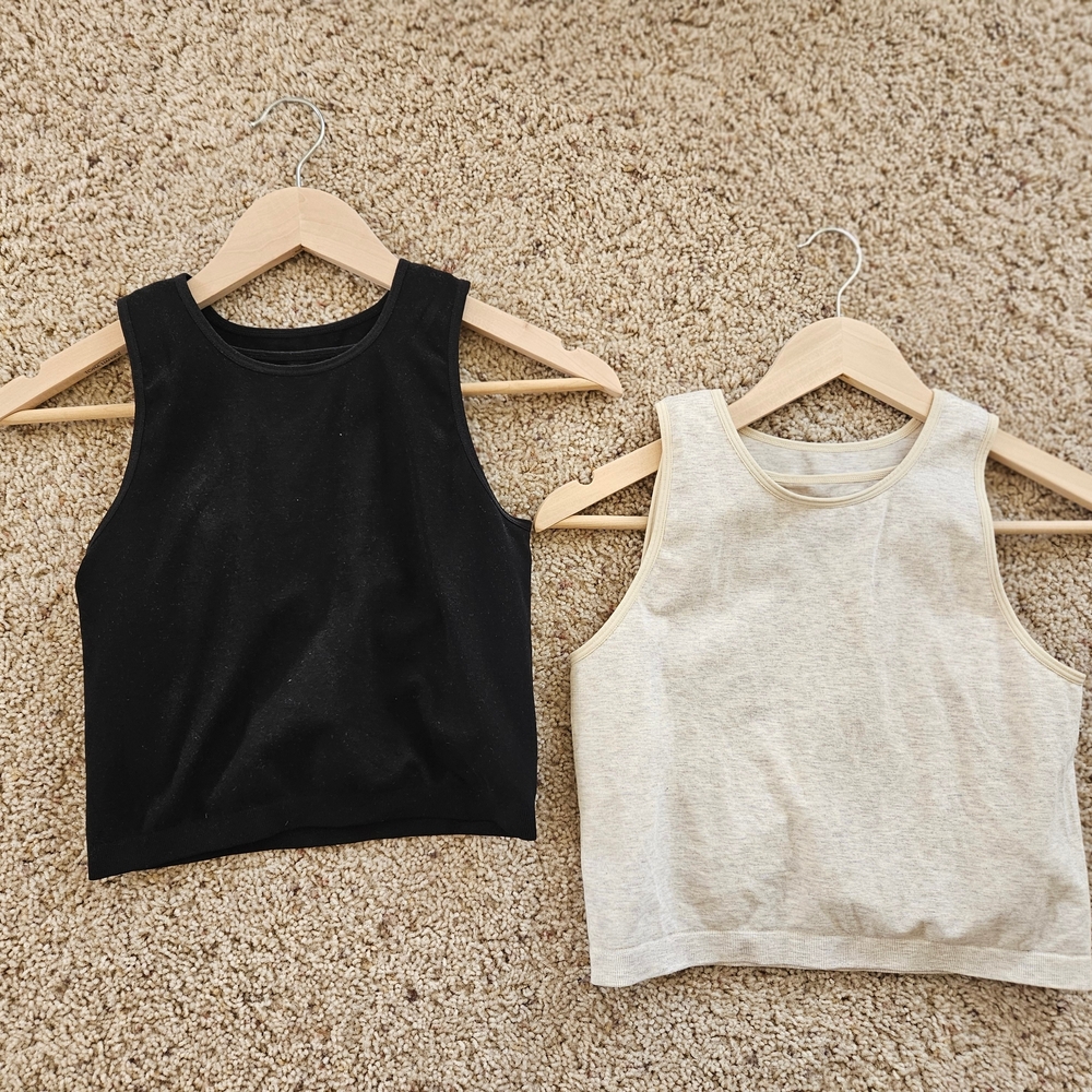 Kindred Bravely Sublime Longline Nursing Bra Crop Top Bundle — Black & Cream